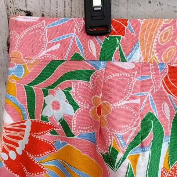 Talbots | GORGEOUS Colorful Canvas A-Line Skirt in Marvelous Floral - Picture 12 of 16